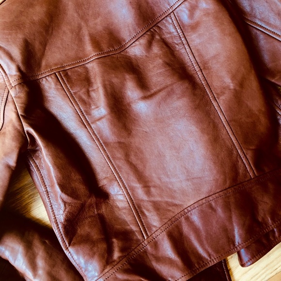 Soia & Kyo Leather Jacket Size XS In Camel - Picture 3 of 5